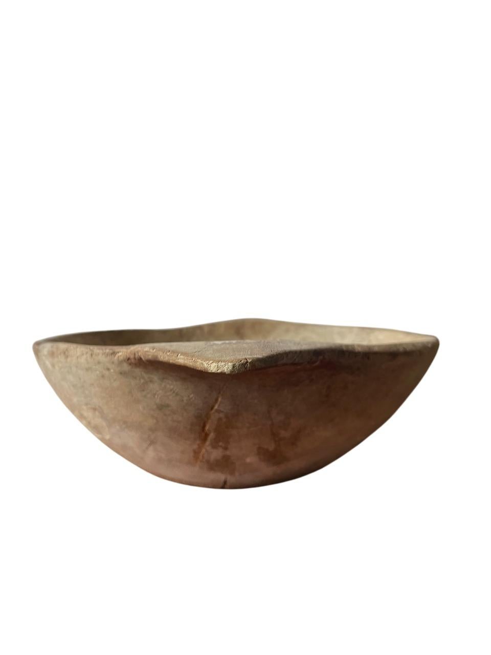Rococo 18th Century Swedish Wabi-Sabi Wooden Bowl For Sale