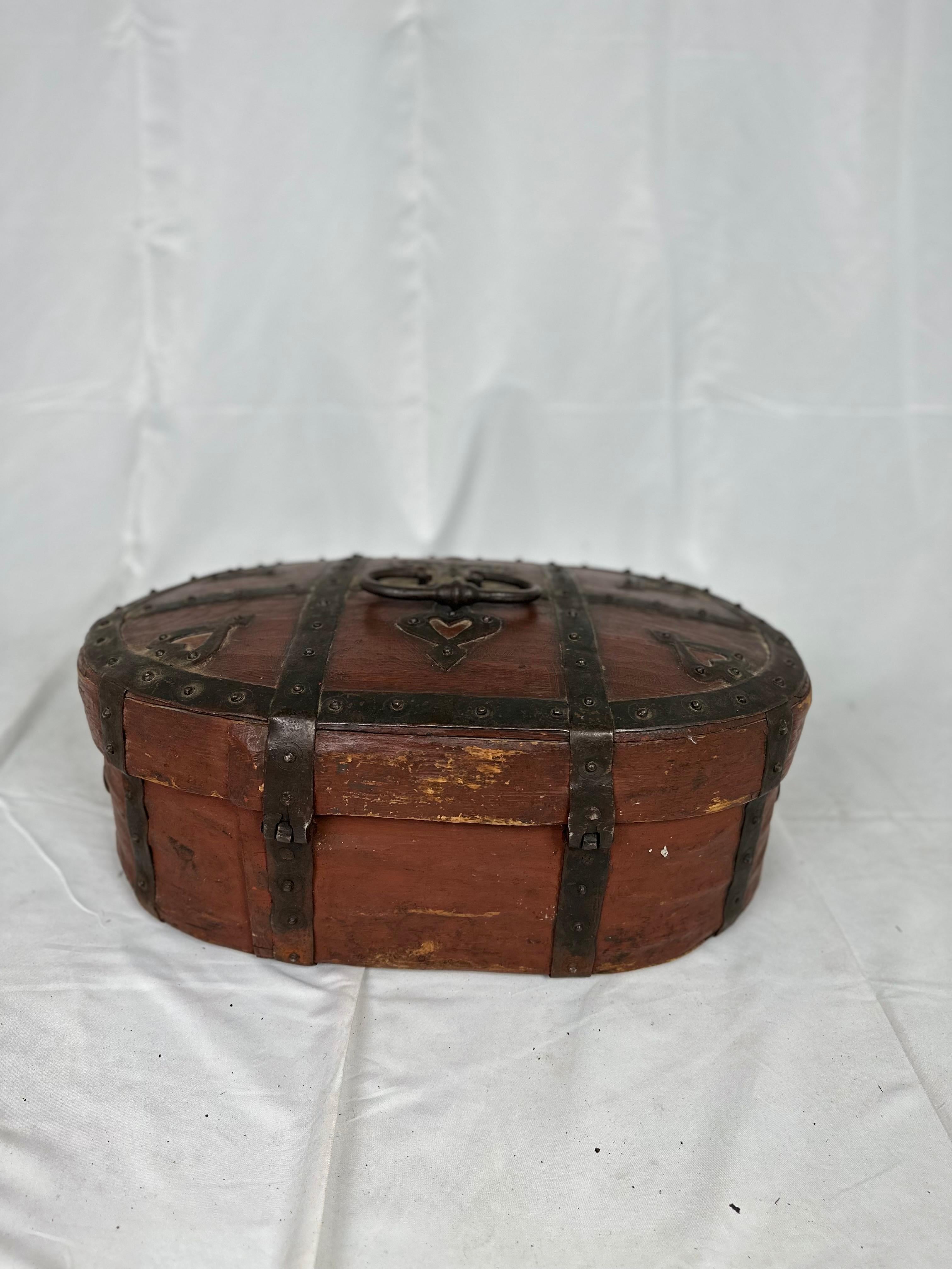 18th Century and Earlier 18th Century Swedish Wedding Box For Sale