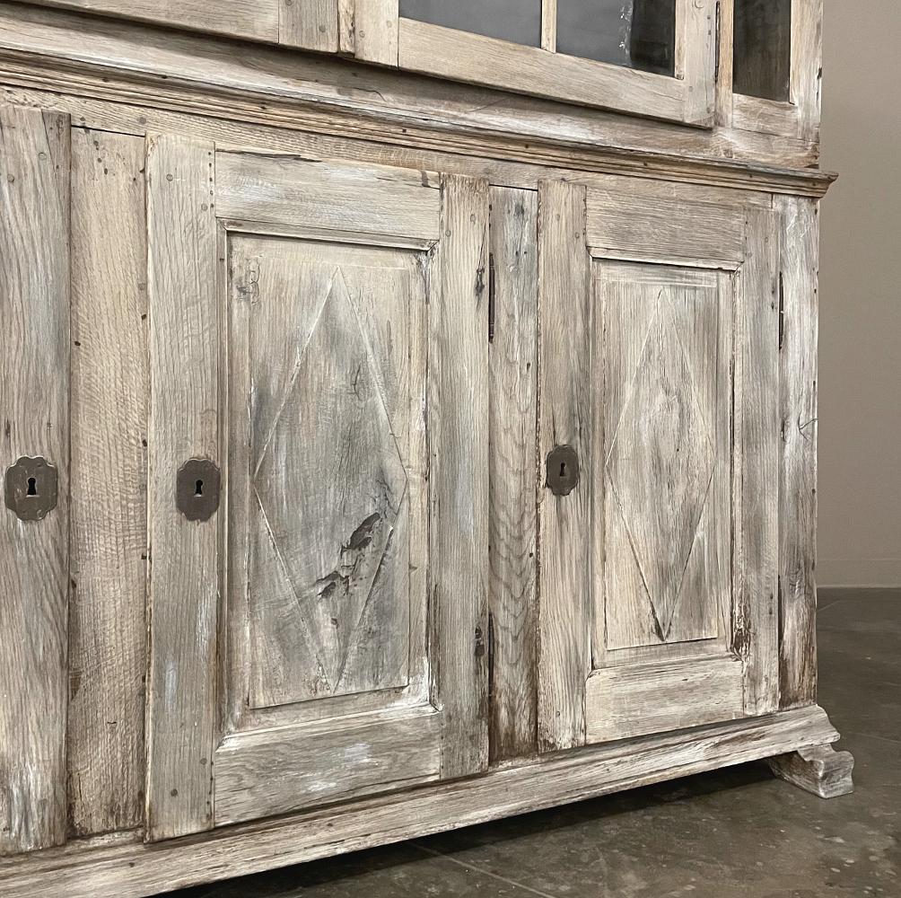 18th Century Swedish Whitewashed Bookcase, Display Cabinet For Sale 2