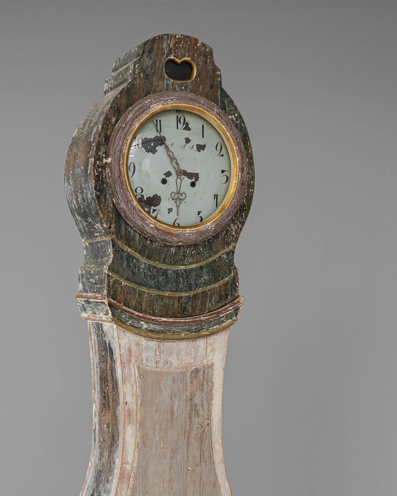 18th Century Swedish Wooden Floor Clock For Sale 8