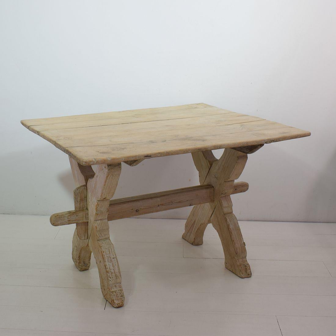18th Century and Earlier 18th Century Swedish X-Frame Bock Board Trestle Table