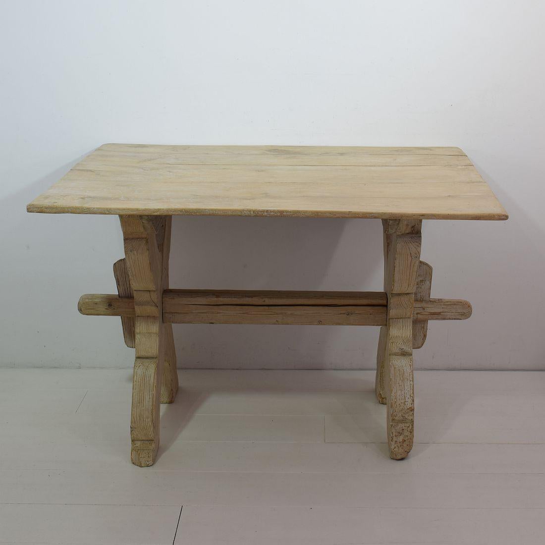 18th Century Swedish X-Frame Bock Board Trestle Table 1