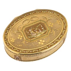 Antique 18th Century Swiss 18-Karat Three-Color Gold Snuff Box, Geneva, circa 1790