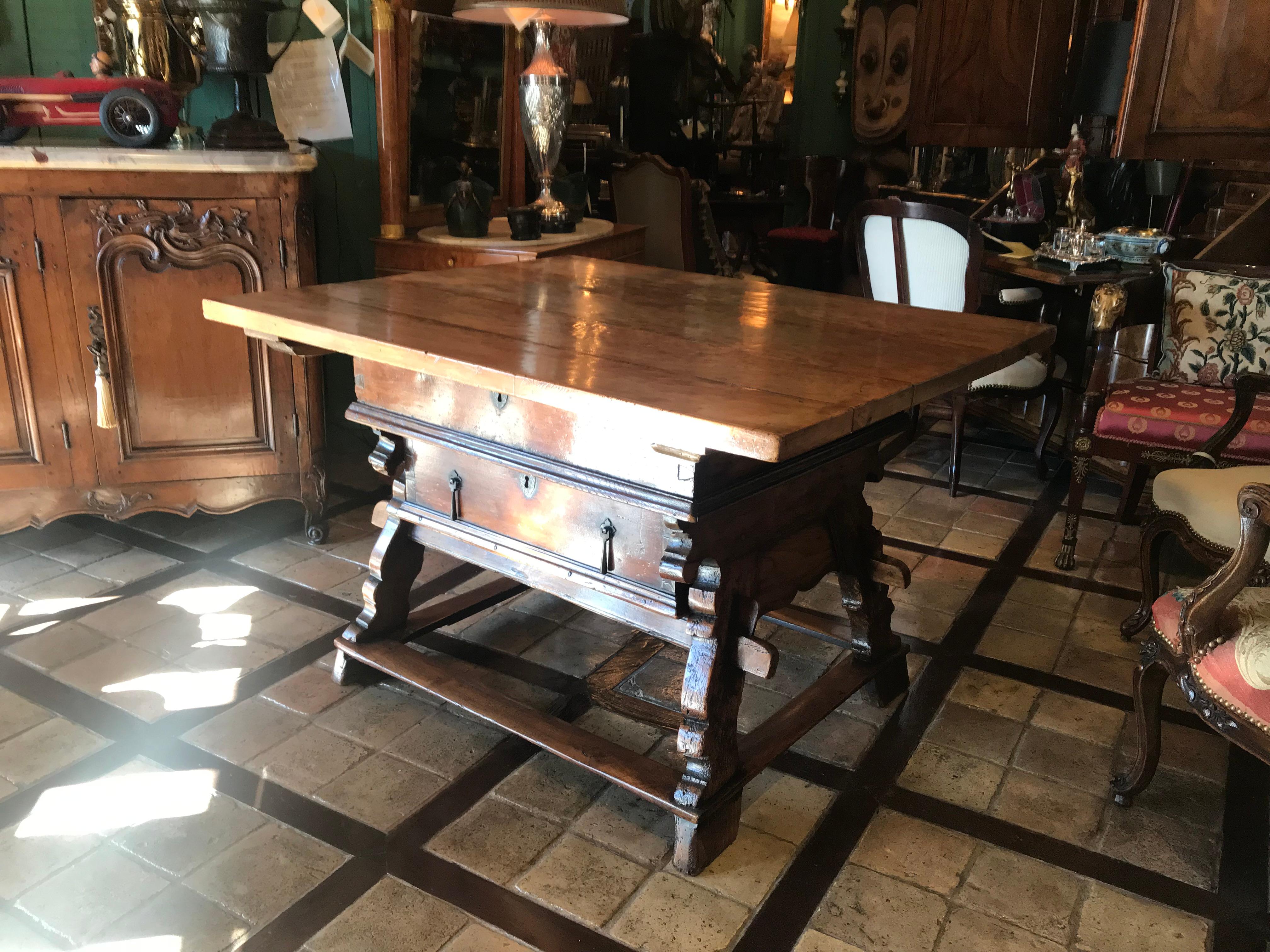 18th Century and Earlier 18th Century Swiss Banker Table 