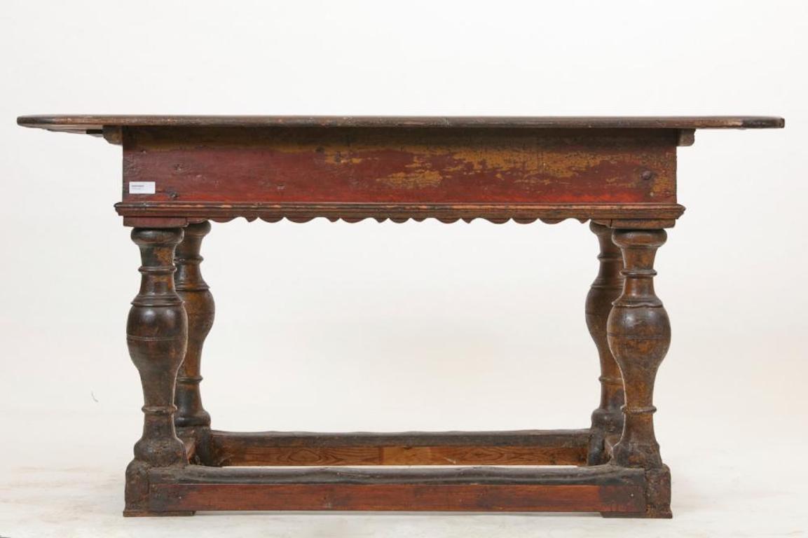 18th Century Swiss Baroque Center Table In Fair Condition In Essex, MA