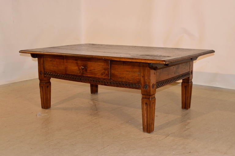 Fruitwood 18th Century Swiss Coffee Table For Sale