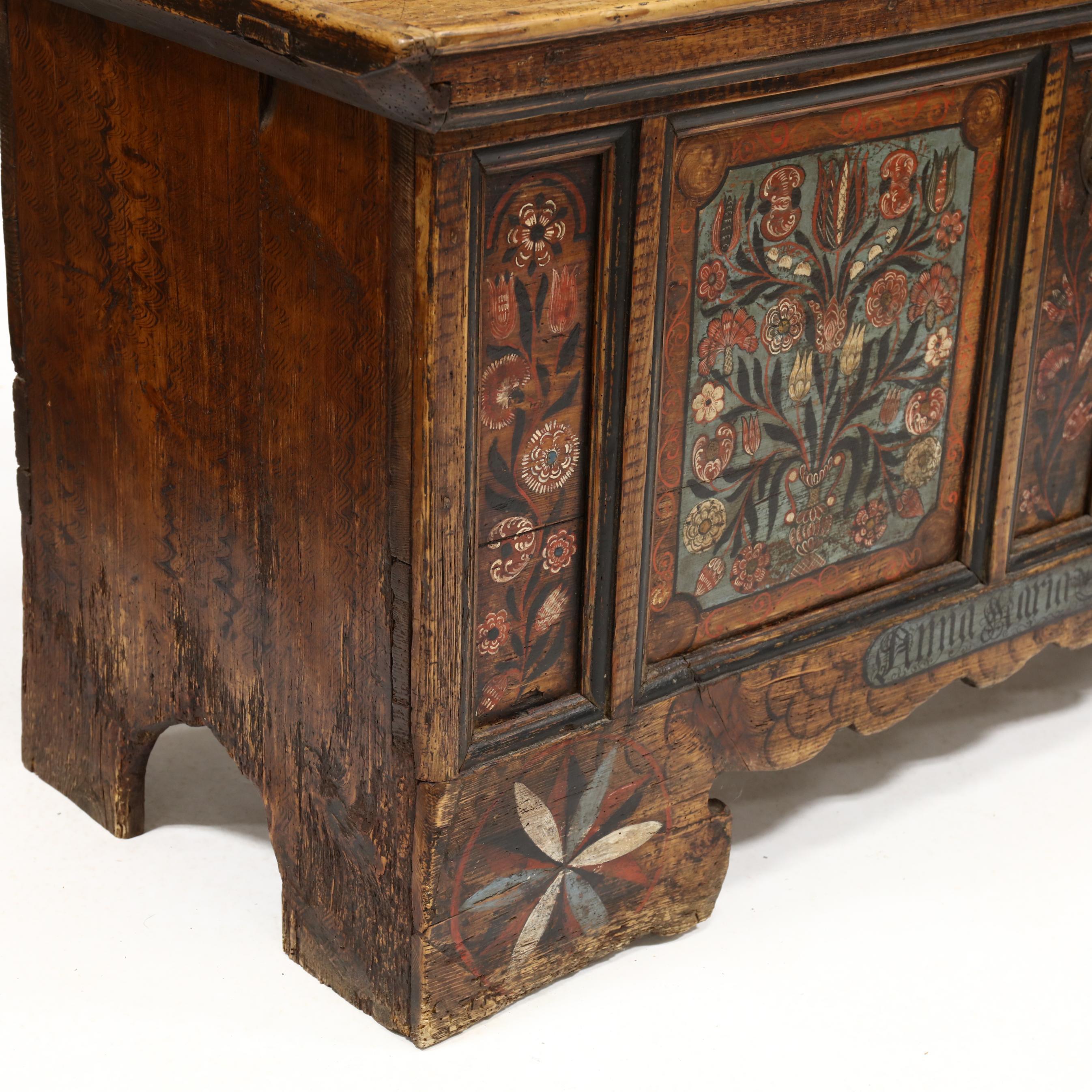 18th Century Swiss Dowry Chest For Sale 2