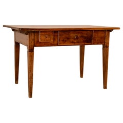 Antique 18th Century Swiss Side Table with Two Drawers