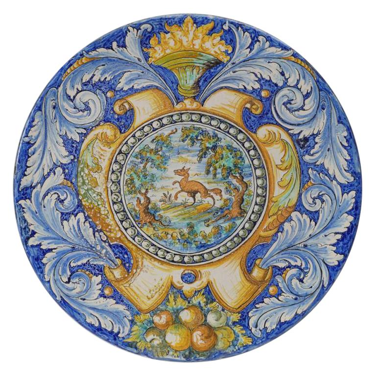 Chargeur en faïence/majolique Talavera du 18e siècle