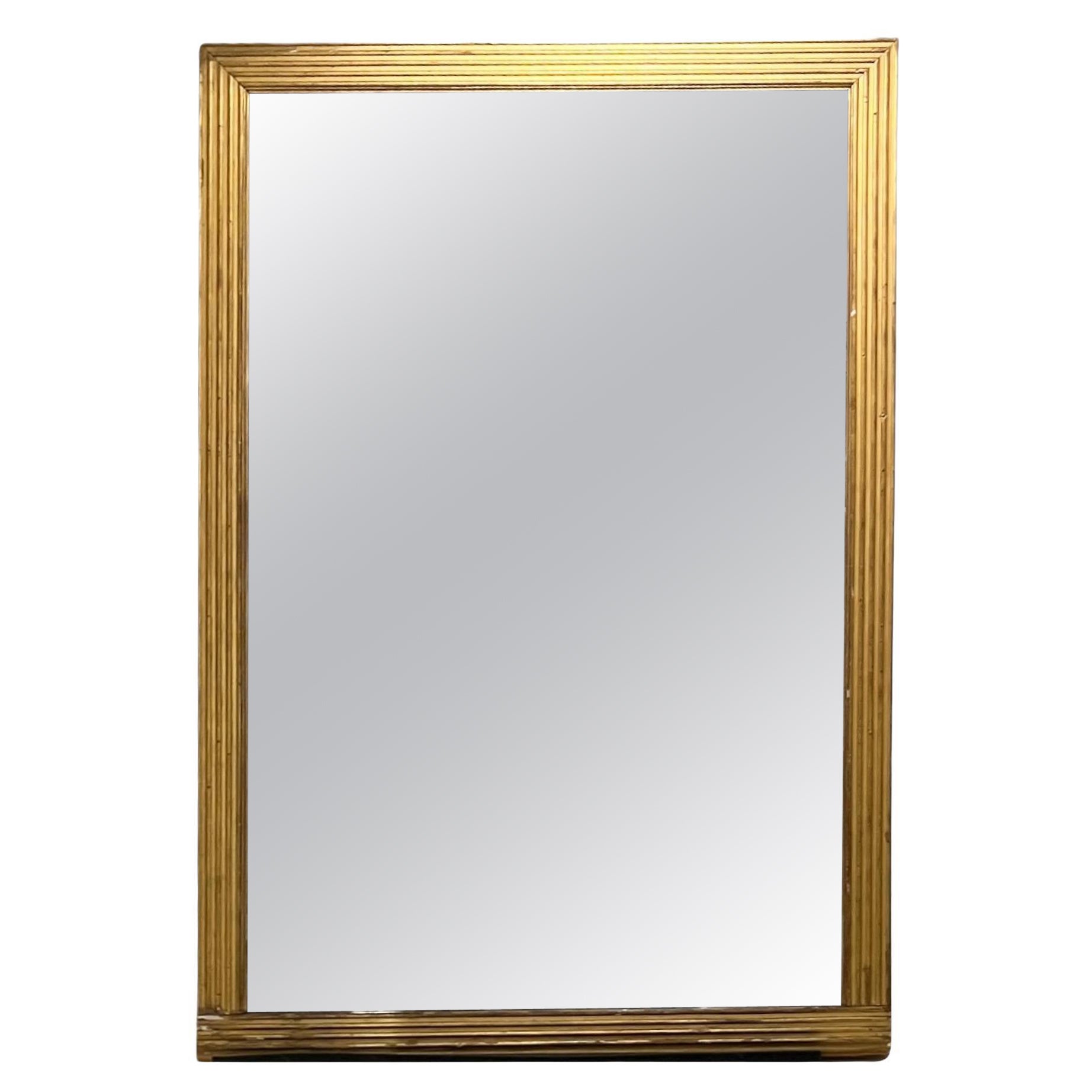 Grand miroir ancien doré Louis XVI du XVIIIe siècle