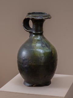 18th century Tamegrout glazed ceramic oil jug
