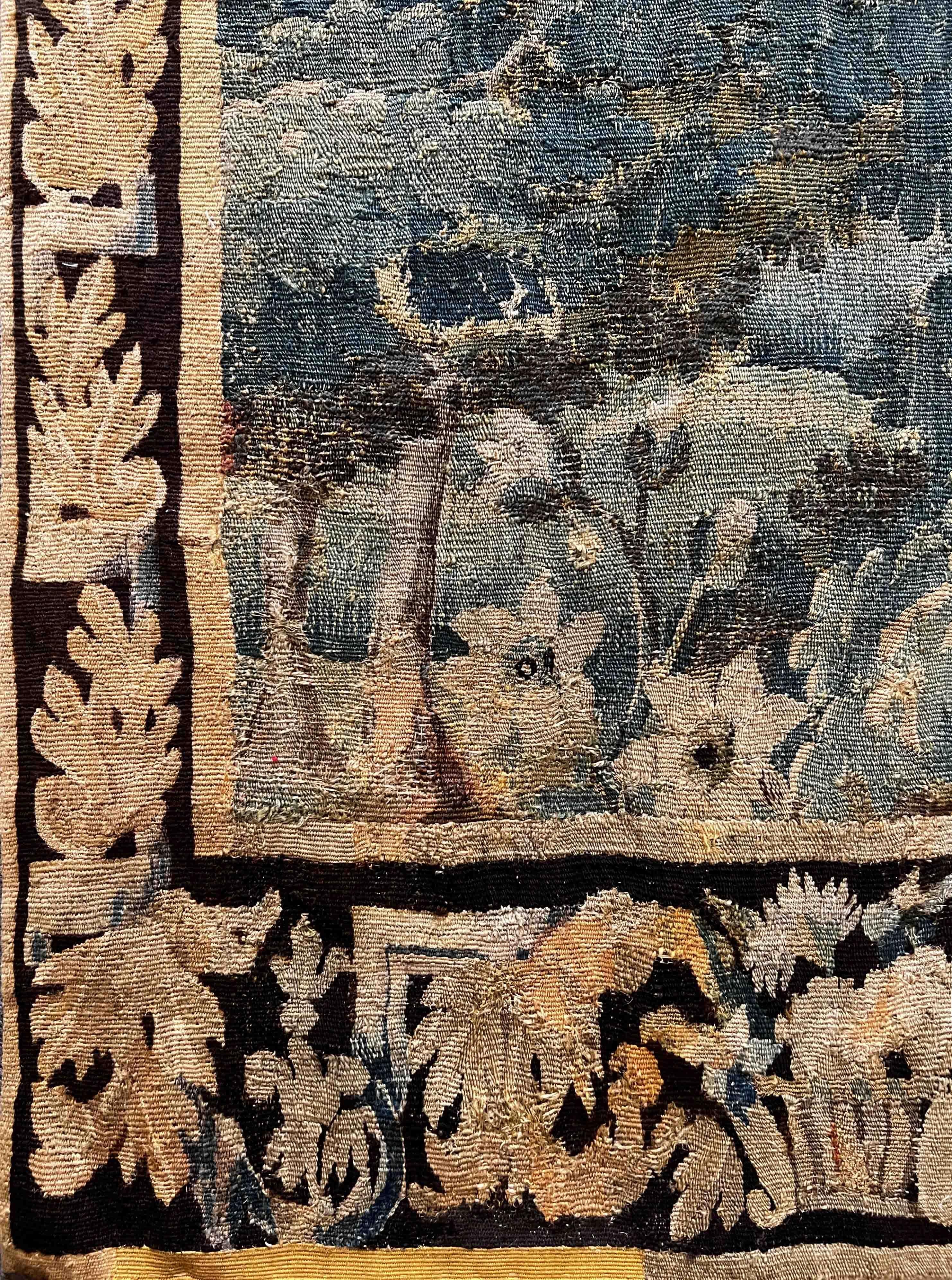 a very pretty 18th century Aubusson French tapestry with very pretty colors

Thanks to our Restoration-Conservation workshop and also Our know-how, 
we are pleased to present to you works of art in fabric such as Tapestry, 
Carpets and Textiles in