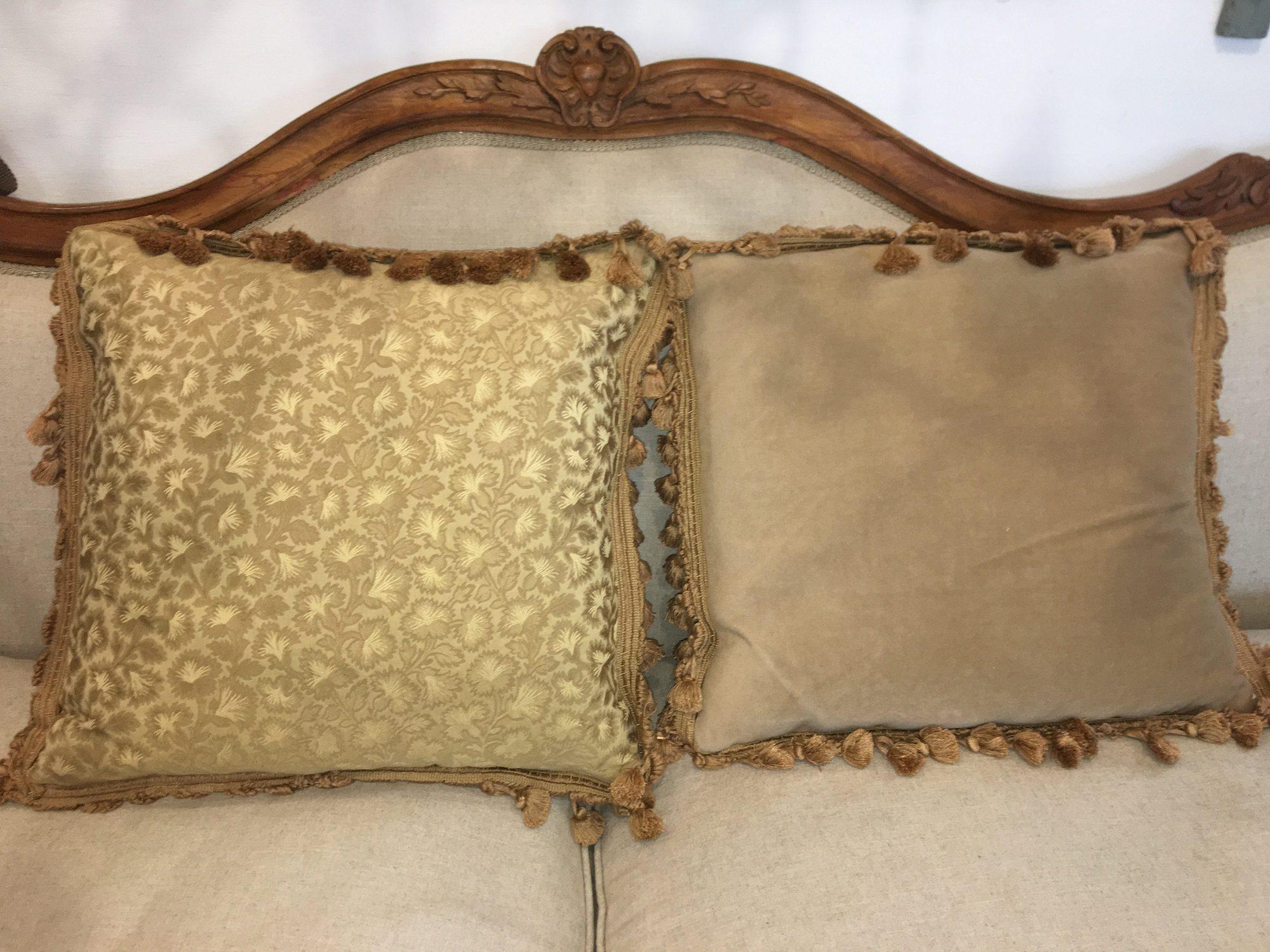 18th Century Tapestry Covered Cushions In Good Condition In Doylestown, PA