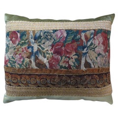 Antique 18th Century Tapestry Fragment Pillow
