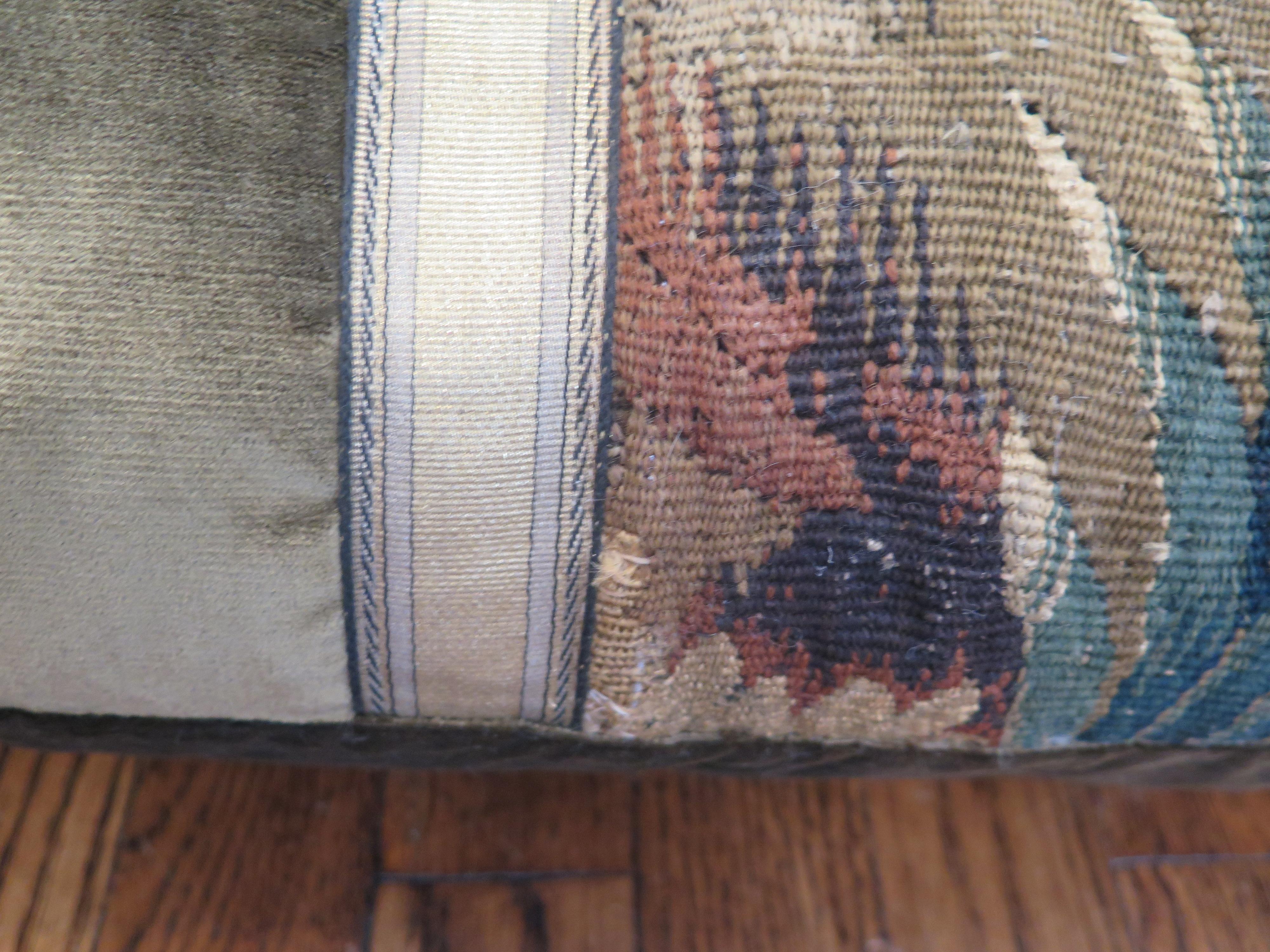 18th Century and Earlier Maison Maison 18th Century Tapestry Lumbar Pillow