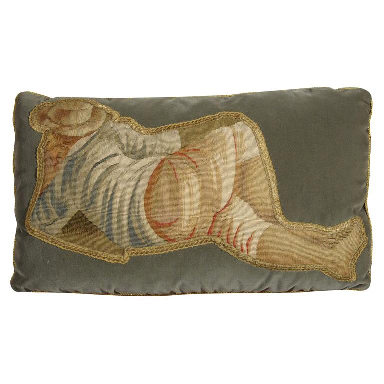 18th Century Tapestry Lumbar Pillow For Sale