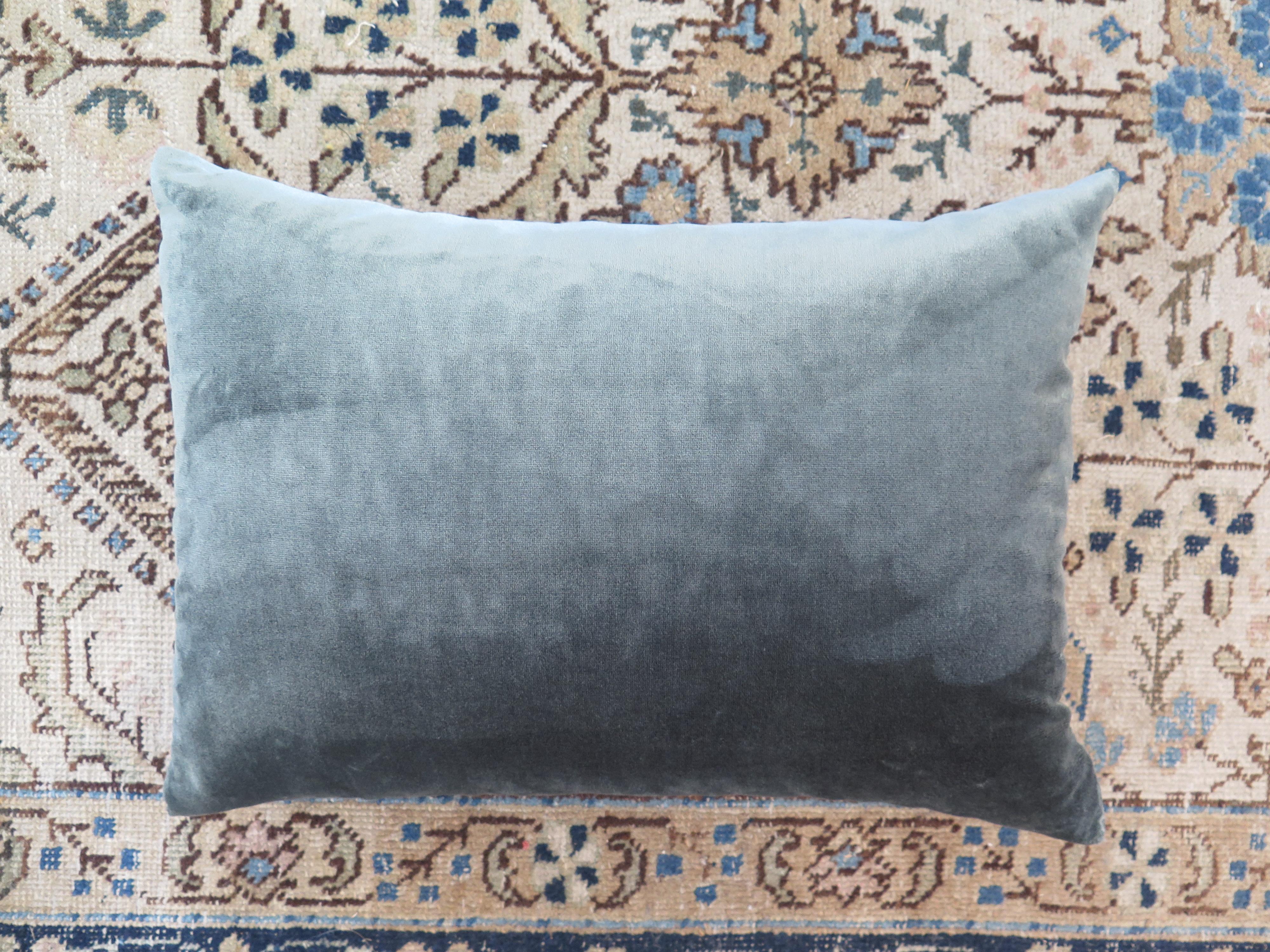 18th Century Tapestry Fragment Silk Velvet Pillow For Sale 1