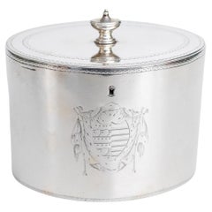 18th Century Teacaddy George III London Sterling Silver C. Aldridge & H. Green