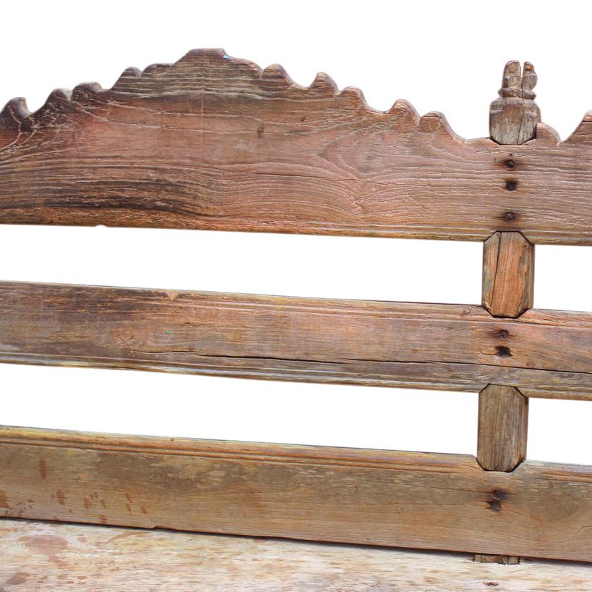Spanish Colonial 18th Century Indo-Portuguese Teak Bench from Goa