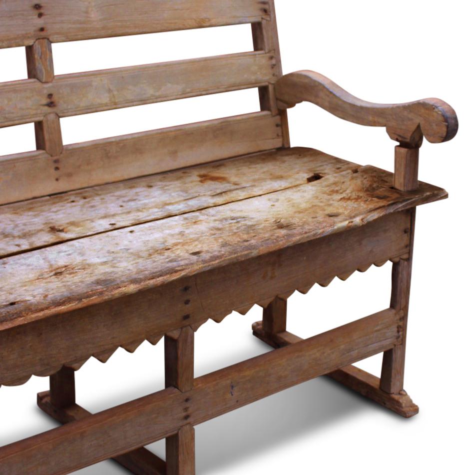 Indian 18th Century Indo-Portuguese Teak Bench from Goa