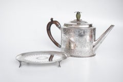 18th Century Teapot Sterling Silver George III London Hester Bateman 1782