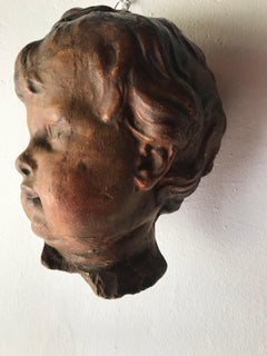 19th Century Plaster cast Cherub Head