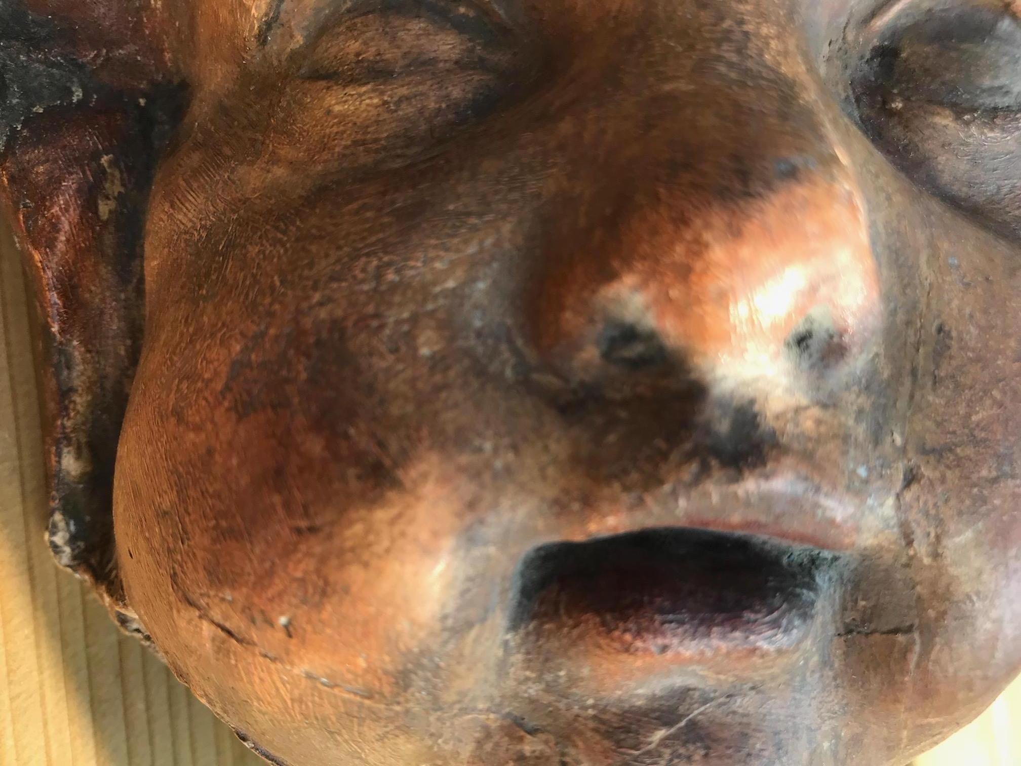 Terracotta 19th Century Plaster cast Cherub Head For Sale