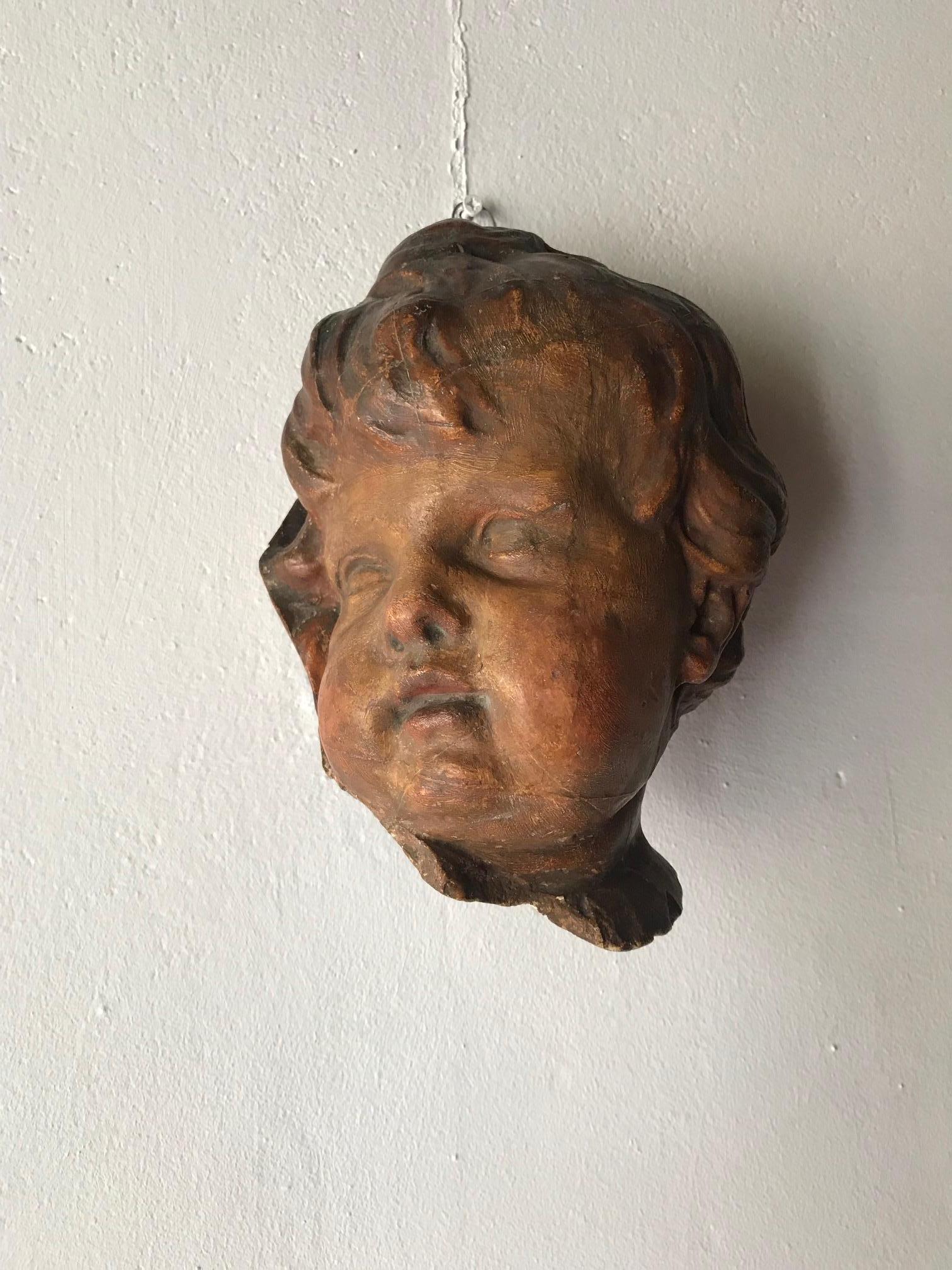 19th Century Plaster cast Cherub Head For Sale 1