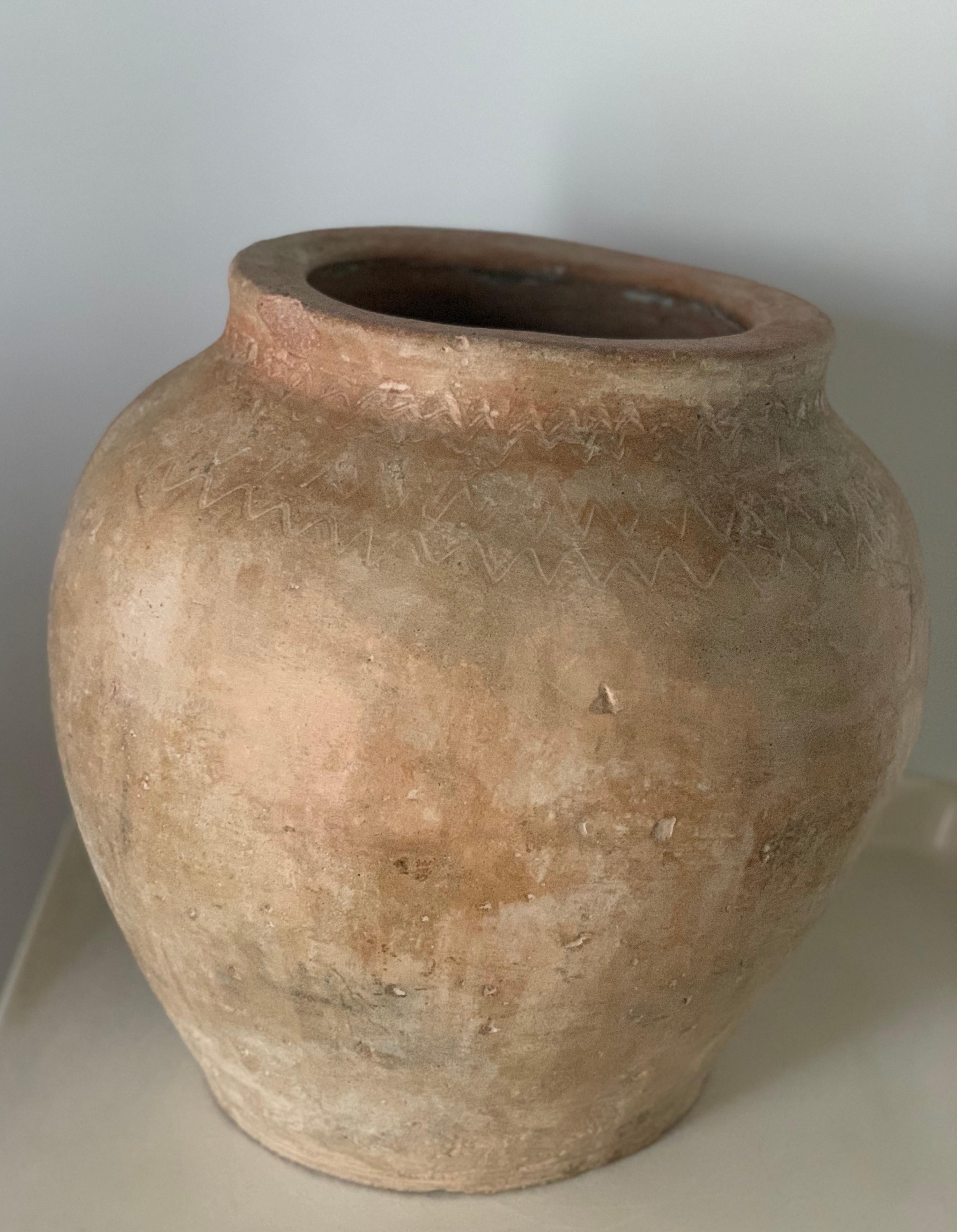 18th Century Terracotta Irregular Handmade Vase Vessel Planter, Spain 4