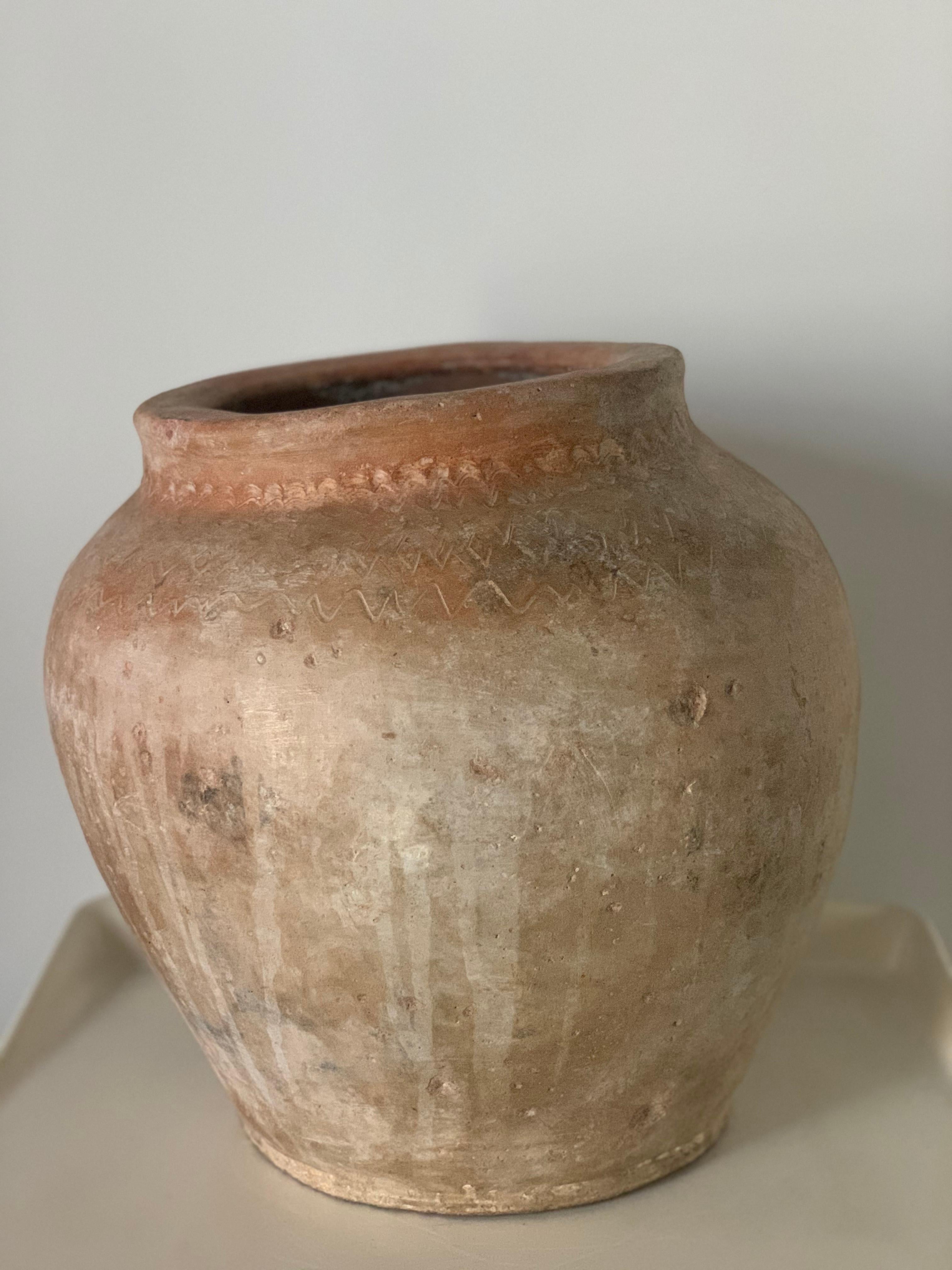 18th Century Terracotta Irregular Handmade Vase Vessel Planter, Spain 3