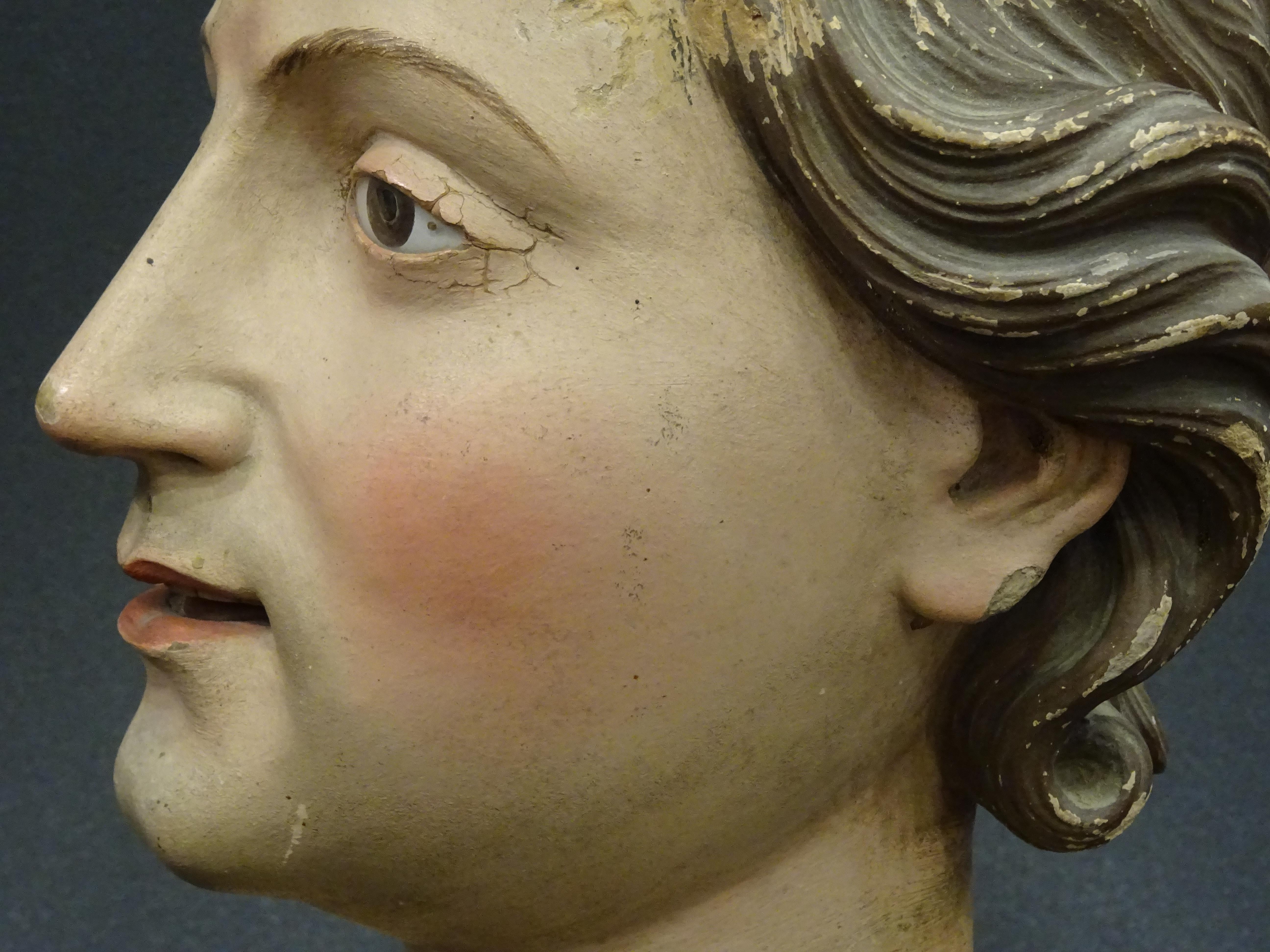 18th Century Terracotta Italian Neapolitan School Religious Bust of a Saint 1