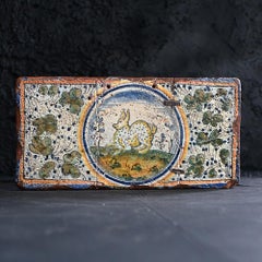 18th Century Terracotta Stove Tile