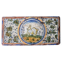 Used 18th Century Terracotta Stove Tile