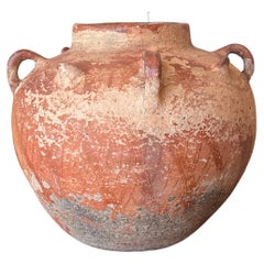 Vase en terre cuite du 18e siècle, vase, jardinière avec quatre anses