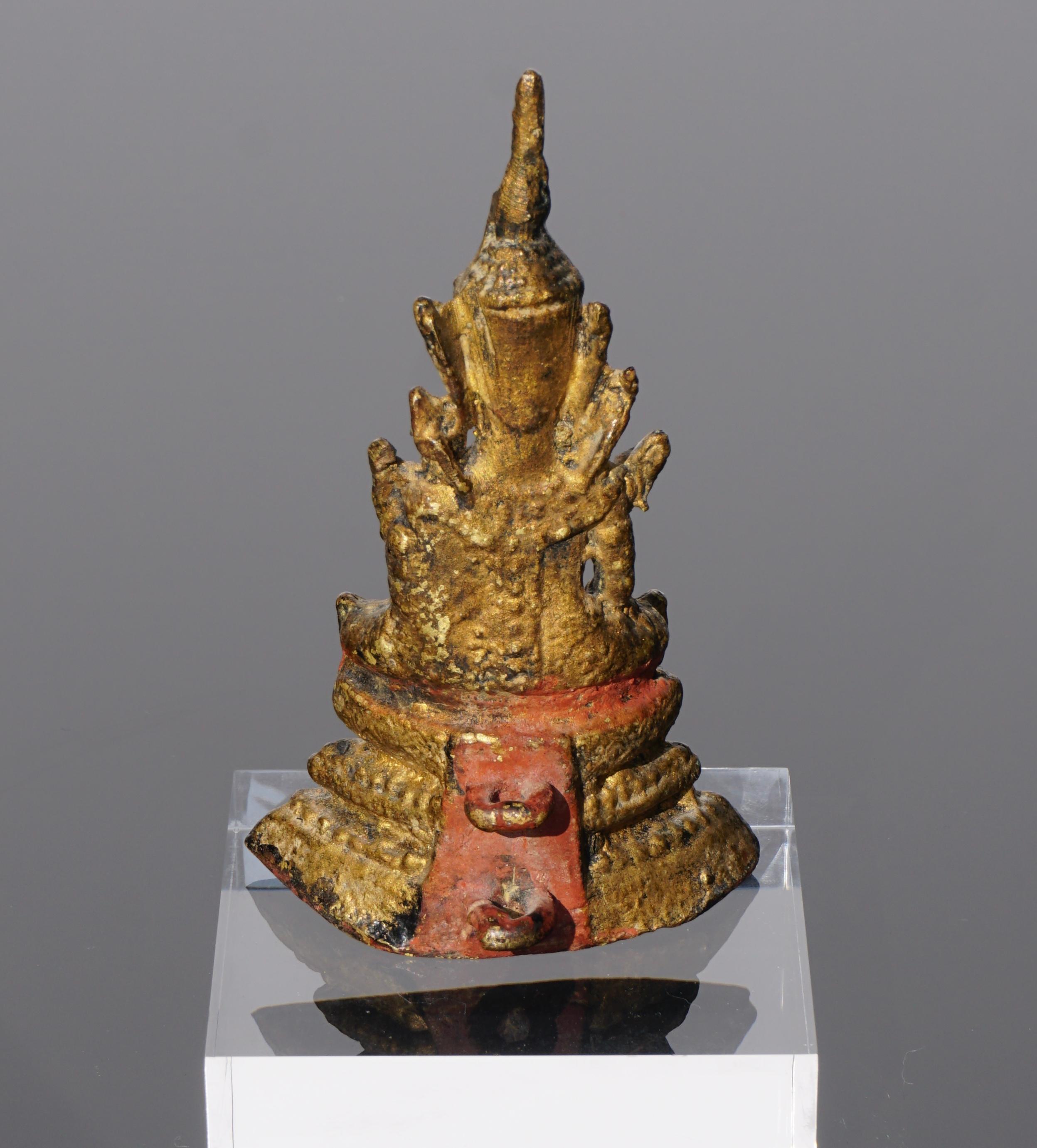 18th Century and Earlier 18th Century Thai Gilt Bronze Buddha Statue