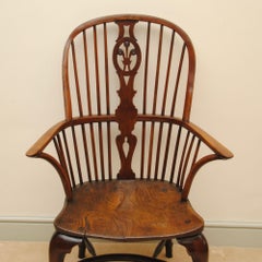 18th Century Thames Valley Yew Wood Windsor Armchair