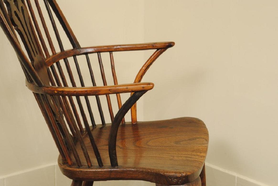 yew wood windsor chair