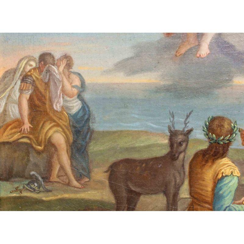 Peinture  l'huile sur toile du 18me sicle Le Sacrifice de l'cole de Rome d'Iphigenia en vente 4