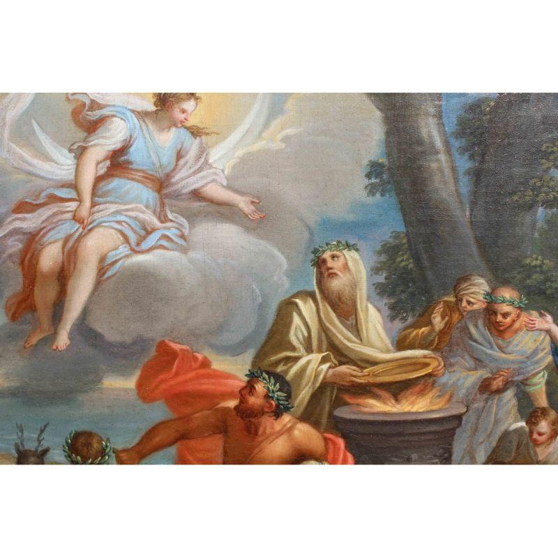Peinture  l'huile sur toile du 18me sicle Le Sacrifice de l'cole de Rome d'Iphigenia en vente 6