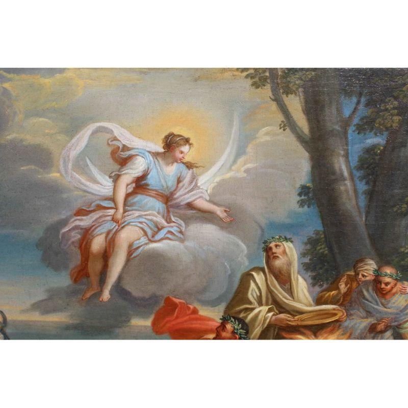 Peinture  l'huile sur toile du 18me sicle Le Sacrifice de l'cole de Rome d'Iphigenia Bon état - En vente à Milan, IT