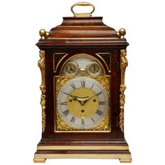 18th Century Thomas Eastland Quarter Chiming Mahogany Bracket Clock