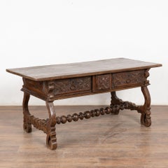 18th Century Three Drawer Walnut Console Table, Portugal