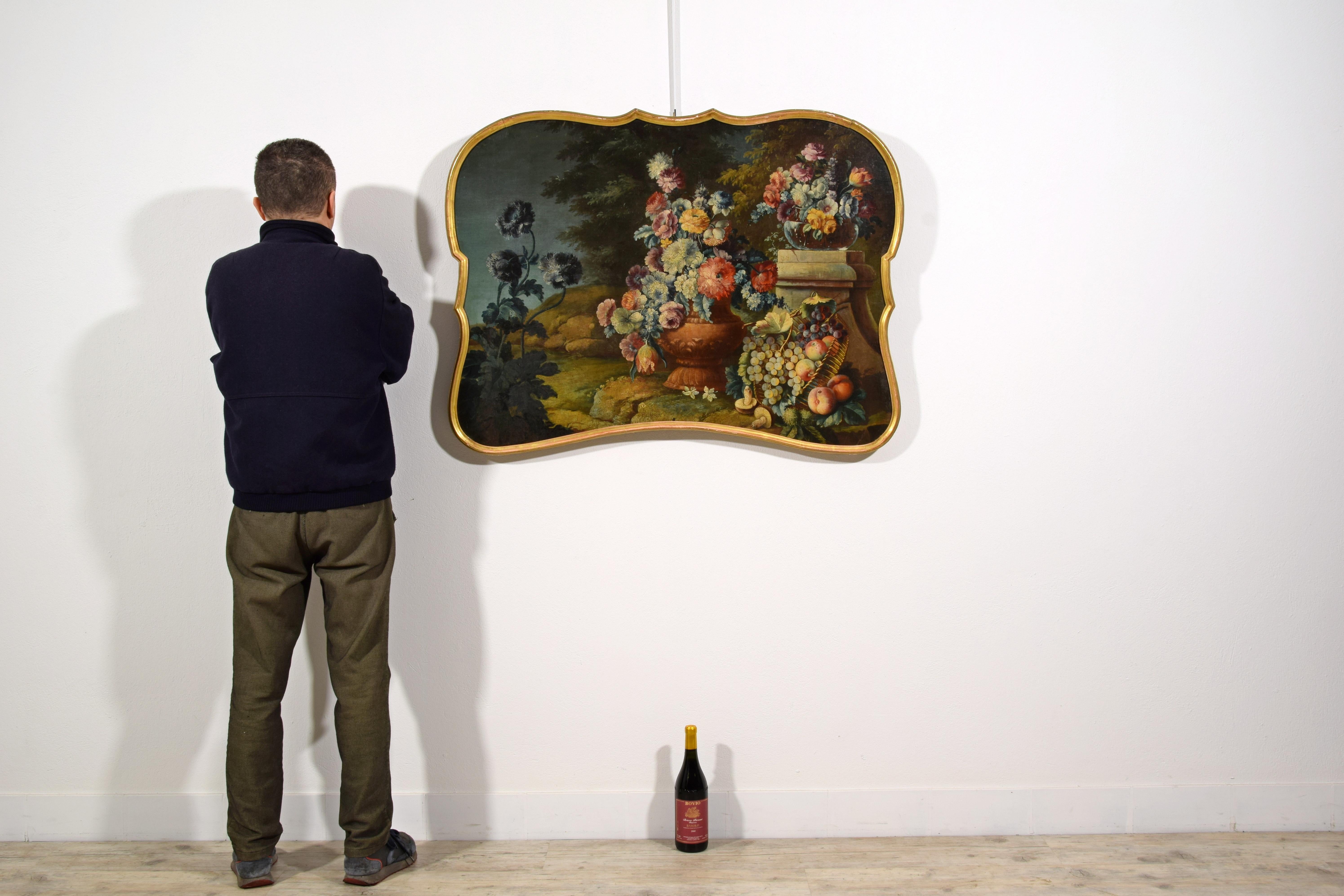 18e siècle, trois peintures italiennes représentant des natures mortes de M. A. Rapous en vente 5