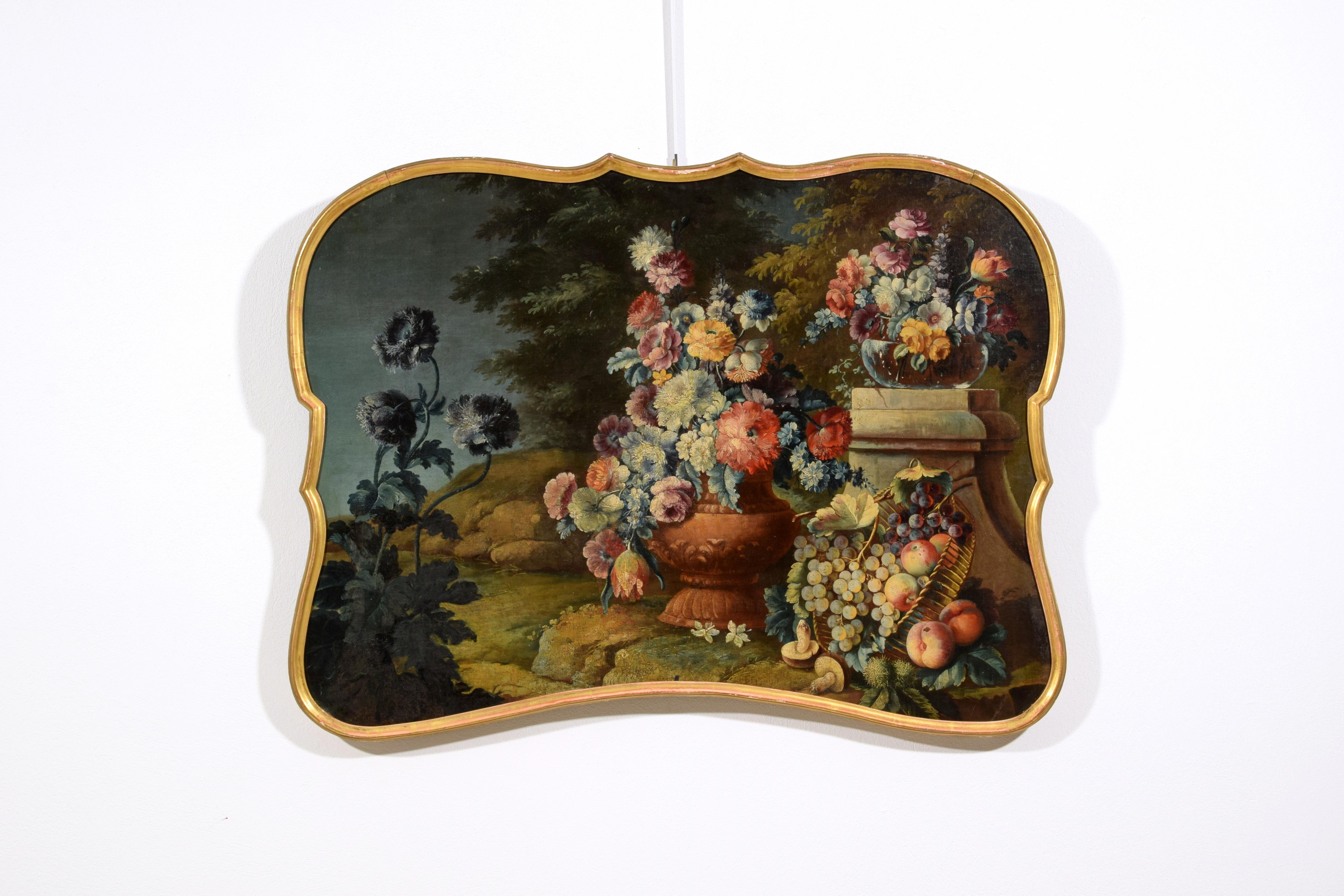 18e siècle, trois peintures italiennes représentant des natures mortes de M. A. Rapous en vente 12
