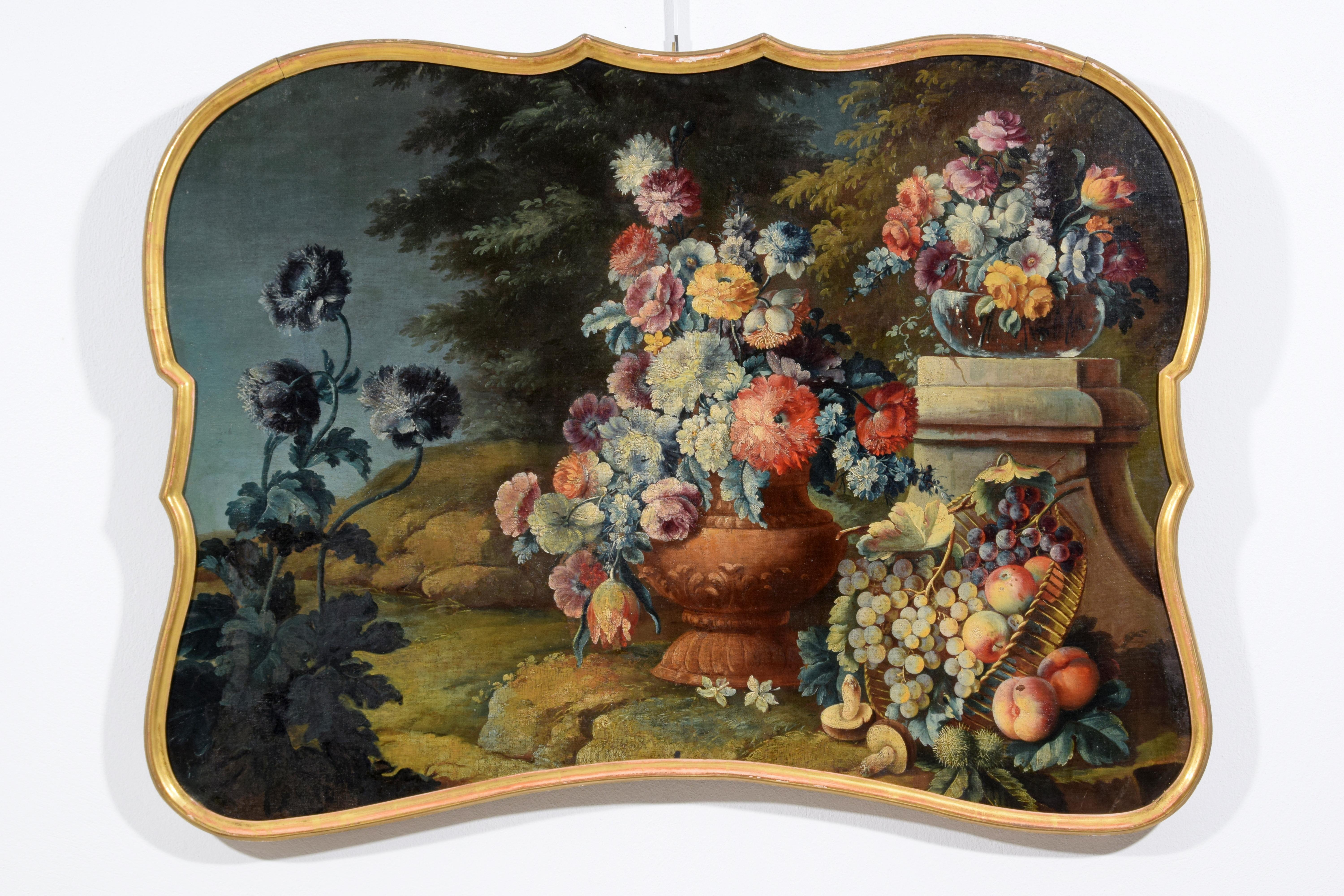 XVIIIe siècle 18e siècle, trois peintures italiennes représentant des natures mortes de M. A. Rapous en vente
