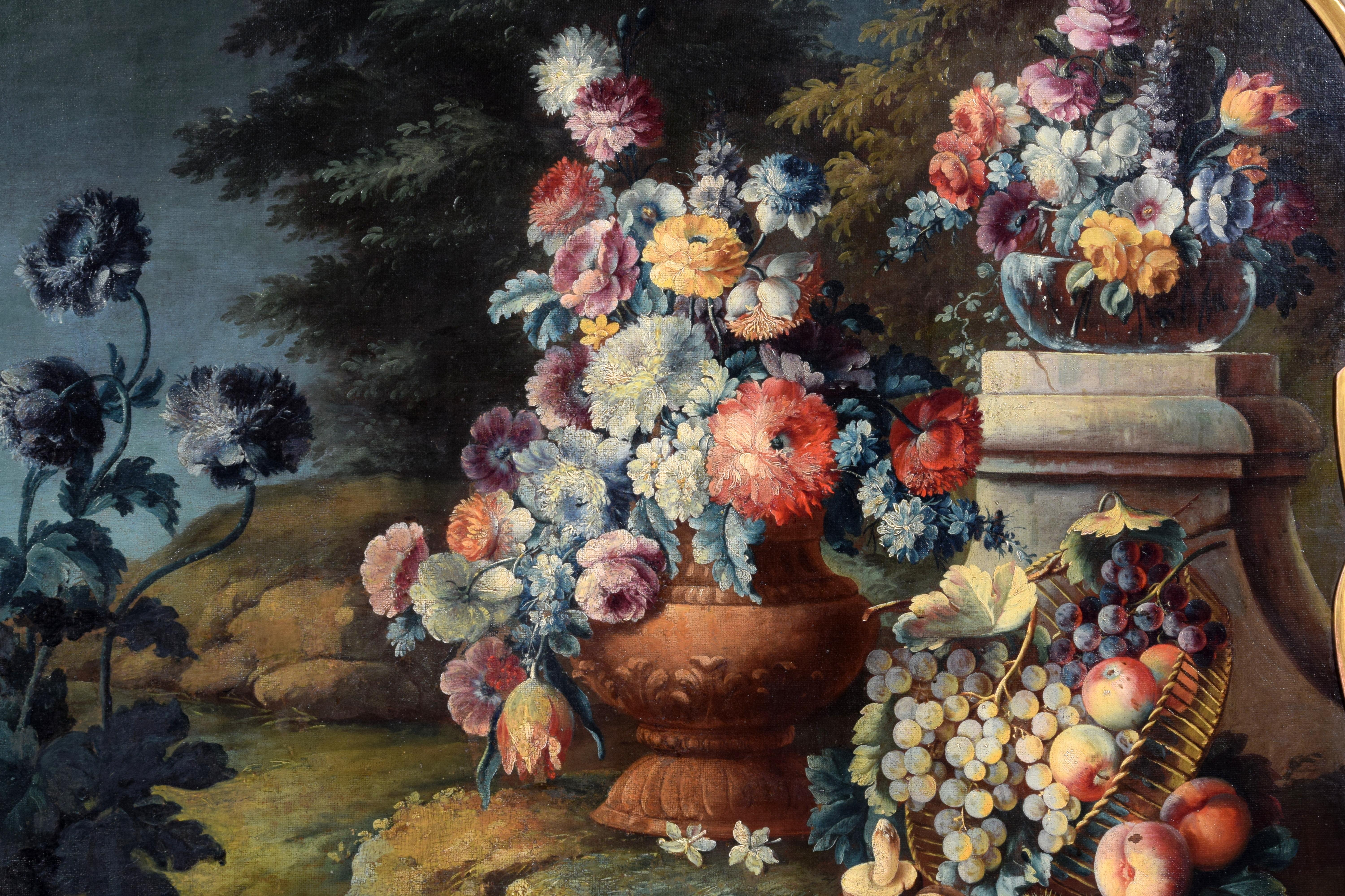 18e siècle, trois peintures italiennes représentant des natures mortes de M. A. Rapous en vente 2