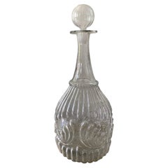 18th Century Three-Mold Blown Glass Decanter by Boston & Sandwich Glass Company