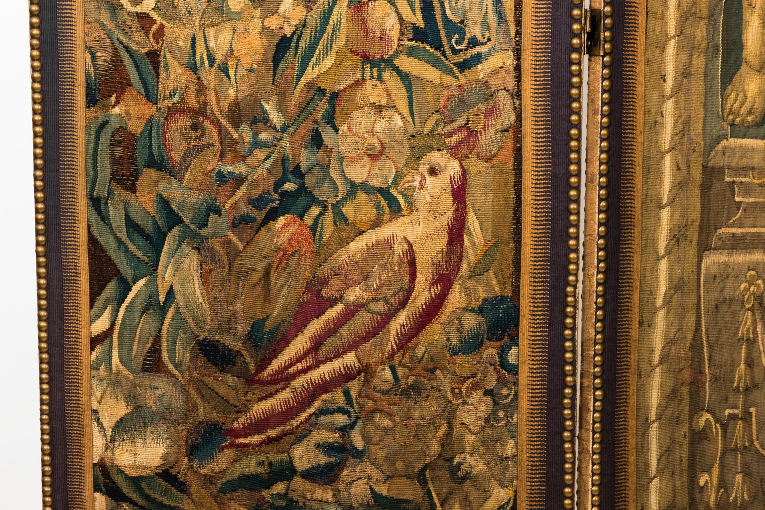 18th Century Three Panel Flemish Tapestry Screen 5