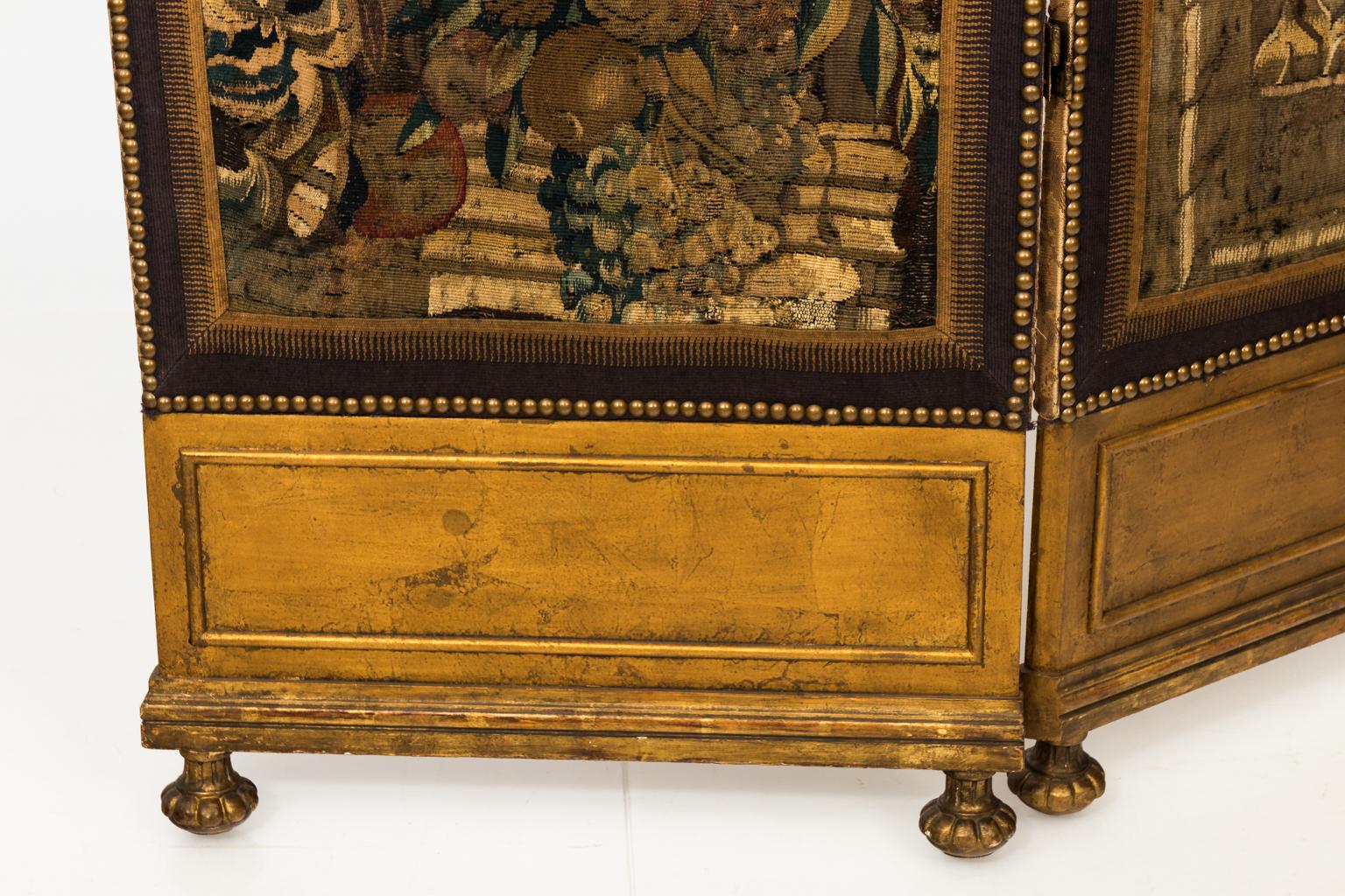 18th Century Three Panel Flemish Tapestry Screen 6