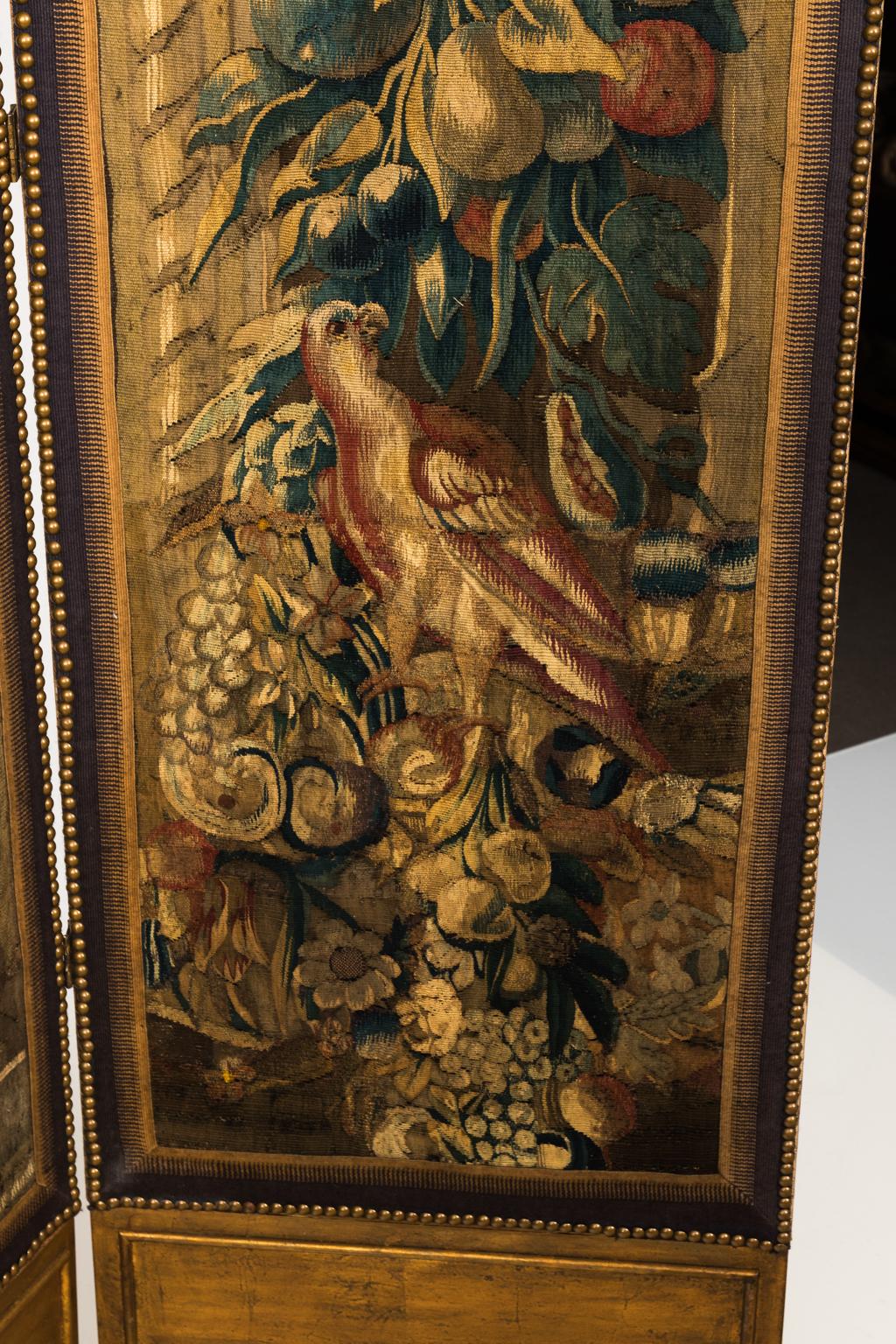 18th Century Three Panel Flemish Tapestry Screen 10